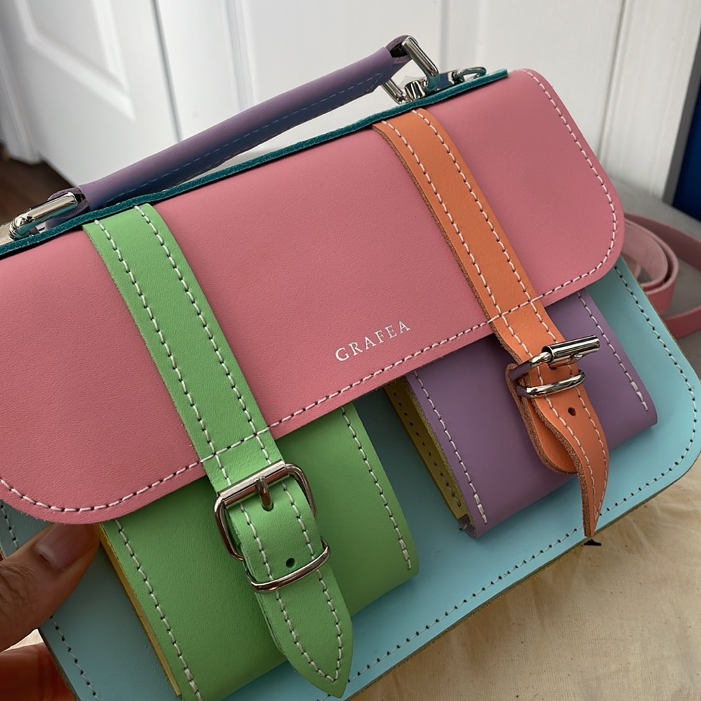 GRAFEA ‘Micro Lina’ Micro Satchel - Leather Pastels Crossbody